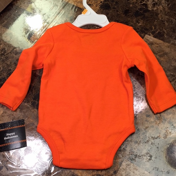 NEW baby pumpkin costume onesie Halloween 3-6 mos. - Picture 3 of 12